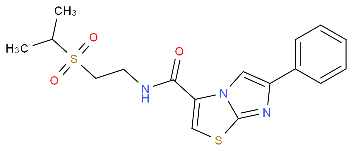 N-[2-(isopropylsulfonyl)ethyl]-6-phenylimidazo[2,1-b][1,3]thiazole-3-carboxamide_分子结构_CAS_)