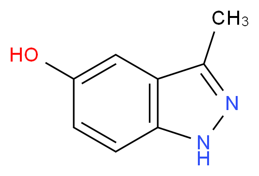 3-Methyl-1H-indazol-5-ol_分子结构_CAS_904086-08-4)
