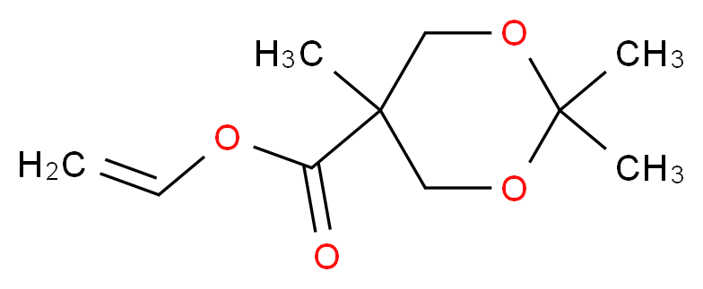 2,2,5-Trimethyl-1,3-dioxane-5-carboxylic Acid Ethenyl Ester_分子结构_CAS_865860-80-6)