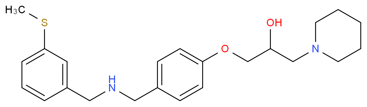 1-[4-({[3-(methylthio)benzyl]amino}methyl)phenoxy]-3-(1-piperidinyl)-2-propanol_分子结构_CAS_)