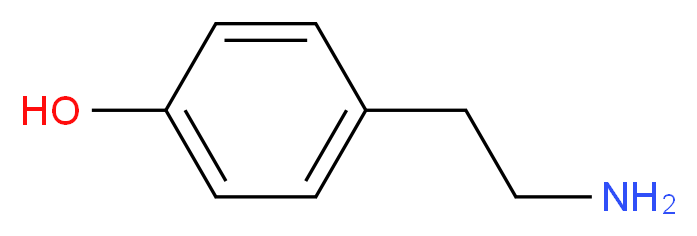 4-(2-aminoethyl)phenol_分子结构_CAS_)