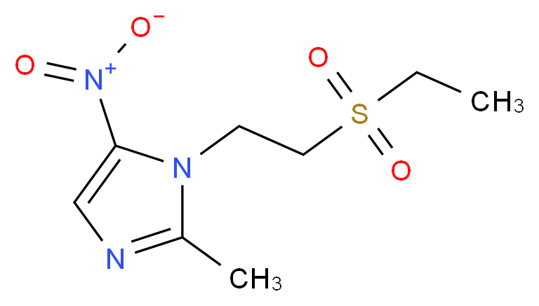 1-(2-(ethylsulfonyl)ethyl)-2-methyl-5-nitro-1H-imidazole_分子结构_CAS_19387-91-8)