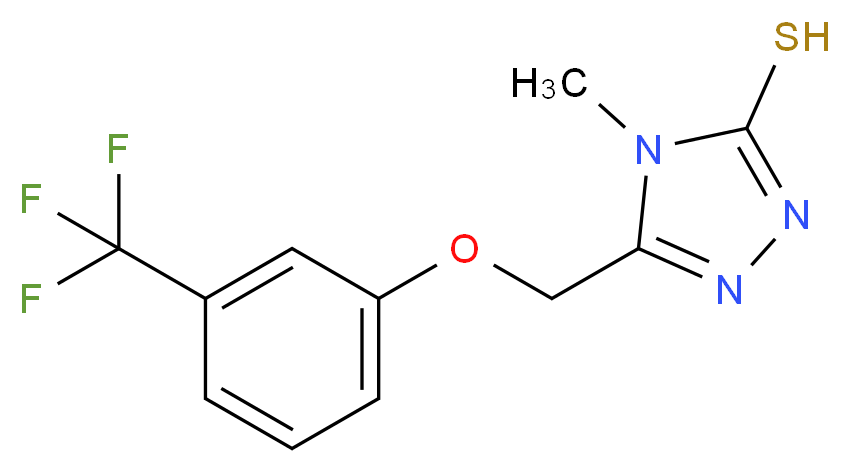 4-Methyl-5-{[3-(trifluoromethyl)phenoxy]methyl}-4H-1,2,4-triazole-3-thiol_分子结构_CAS_724749-07-9)