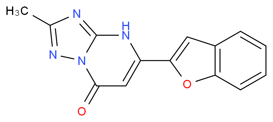 5-(1-benzofuran-2-yl)-2-methyl[1,2,4]triazolo[1,5-a]pyrimidin-7(4H)-one_分子结构_CAS_)