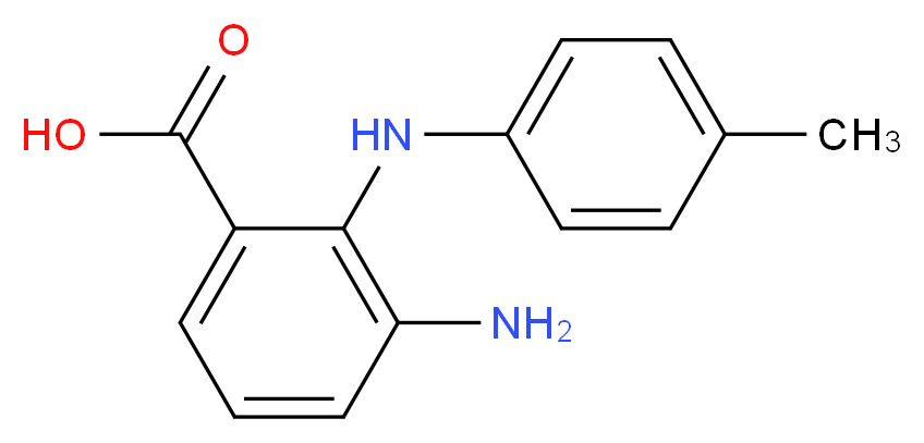 3-amino-2-[(4-methylphenyl)amino]benzoic acid_分子结构_CAS_116702-65-9