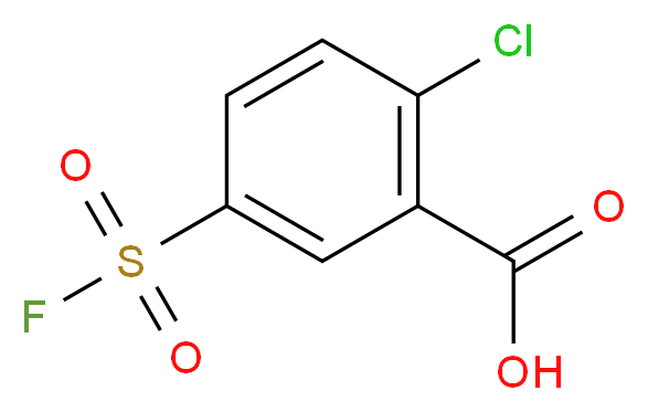 2-氯-5-(氟磺酰基)苯甲酸_分子结构_CAS_21346-66-7)