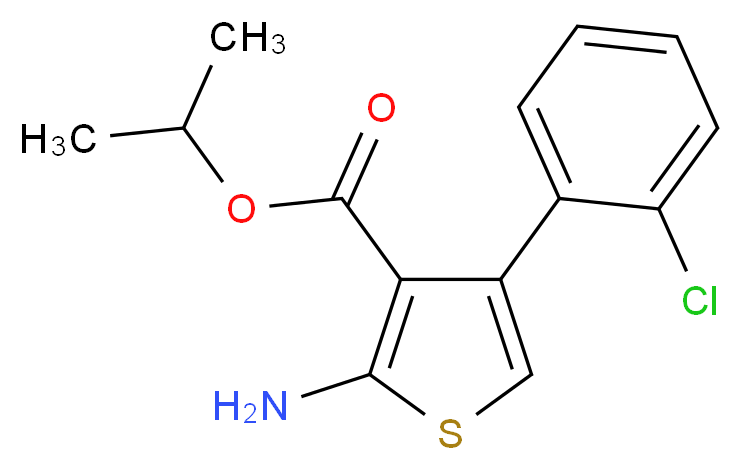Isopropyl 2-amino-4-(2-chlorophenyl)thiophene-3-carboxylate_分子结构_CAS_)