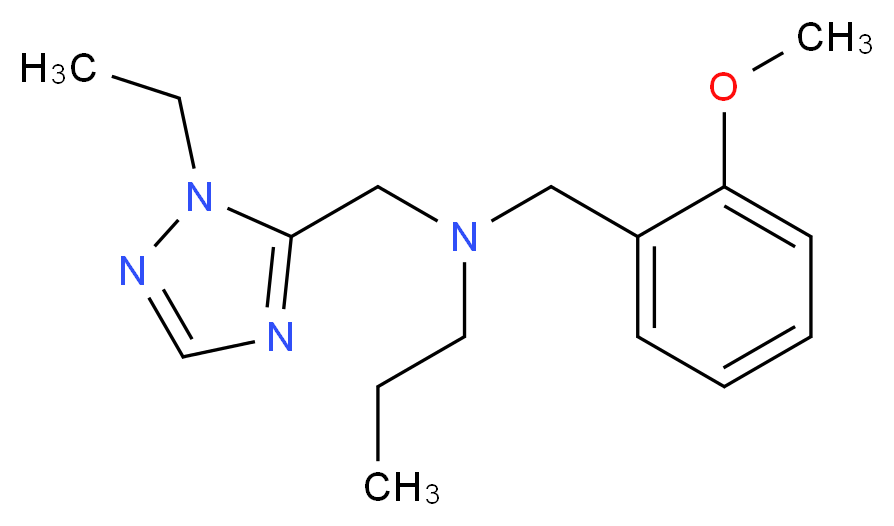 N-[(1-ethyl-1H-1,2,4-triazol-5-yl)methyl]-N-(2-methoxybenzyl)propan-1-amine_分子结构_CAS_)
