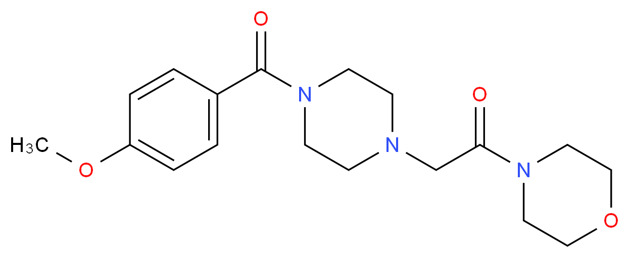 2-[4-(4-methoxybenzoyl)piperazin-1-yl]-1-(morpholin-4-yl)ethan-1-one_分子结构_CAS_94746-78-8