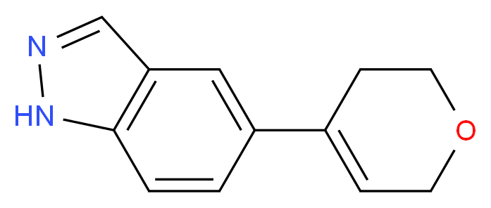 5-(3,6-DIHYDRO-2H-PYRAN-4-YL)-1H-INDAZOLE_分子结构_CAS_885272-68-4)