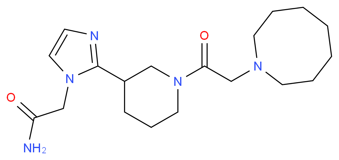 2-{2-[1-(1-azocanylacetyl)-3-piperidinyl]-1H-imidazol-1-yl}acetamide_分子结构_CAS_)