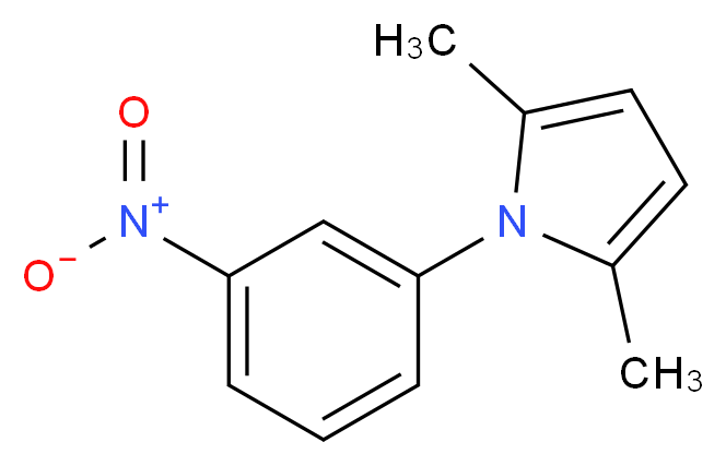 1-(3-Nitrophenyl)-2,5-dimethylpyrrole_分子结构_CAS_32570-23-3)