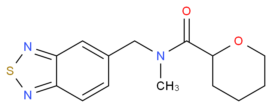 N-(2,1,3-benzothiadiazol-5-ylmethyl)-N-methyltetrahydro-2H-pyran-2-carboxamide_分子结构_CAS_)