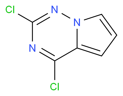2,4-Dichloropyrrolo[1,2-f][1,2,4]triazine_分子结构_CAS_918538-05-3)