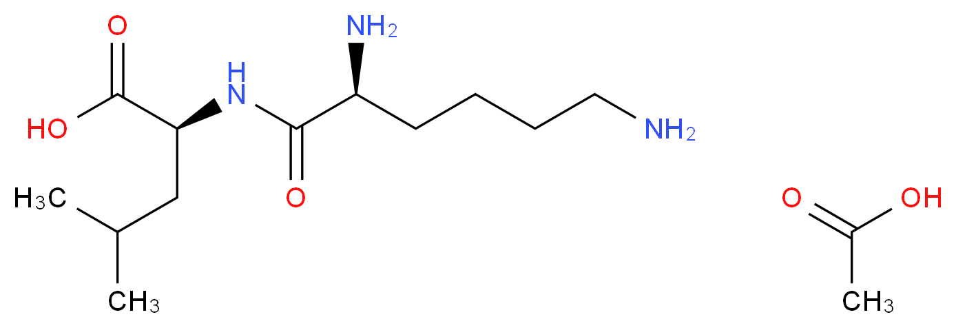 (2S)-2-[(2S)-2,6-diaminohexanamido]-4-methylpentanoic acid; acetic acid_分子结构_CAS_103404-72-4