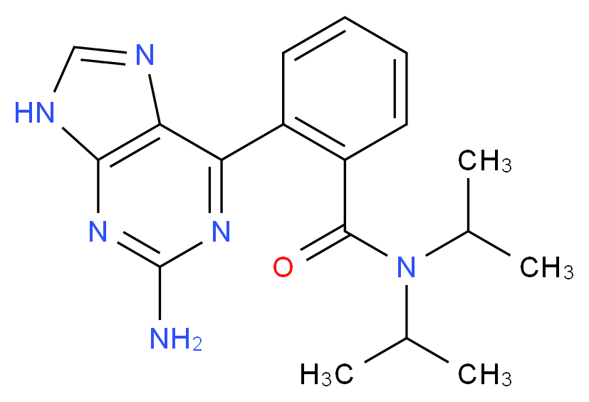 2-(2-amino-9H-purin-6-yl)-N,N-diisopropylbenzamide_分子结构_CAS_)