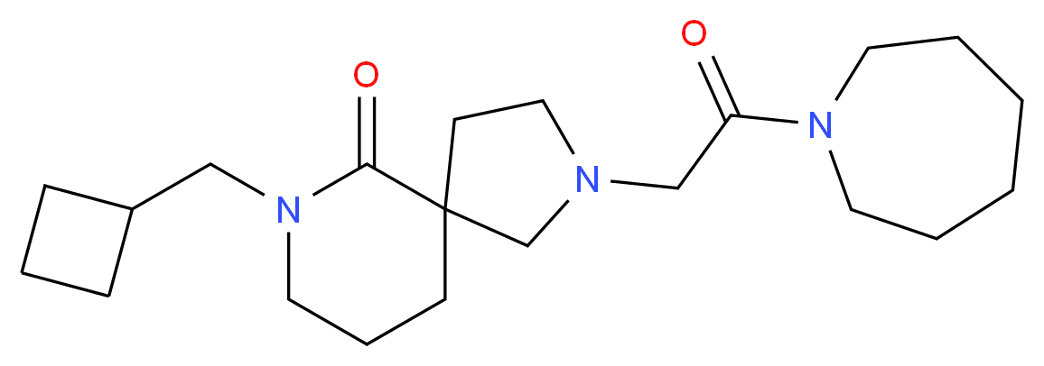2-(2-azepan-1-yl-2-oxoethyl)-7-(cyclobutylmethyl)-2,7-diazaspiro[4.5]decan-6-one_分子结构_CAS_)