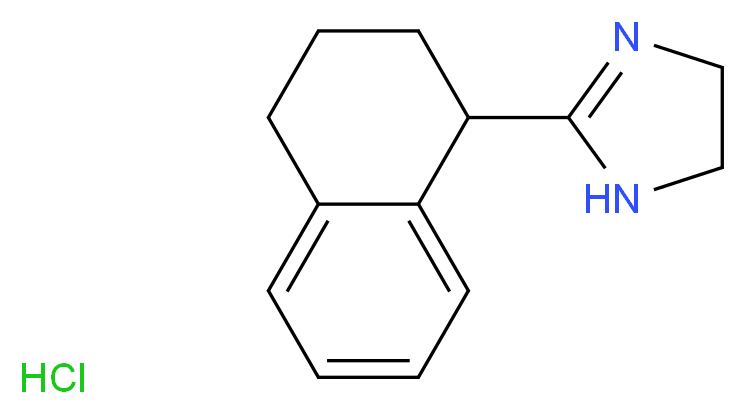 2-(1,2,3,4-tetrahydronaphthalen-1-yl)-4,5-dihydro-1H-imidazole hydrochloride_分子结构_CAS_522-48-5