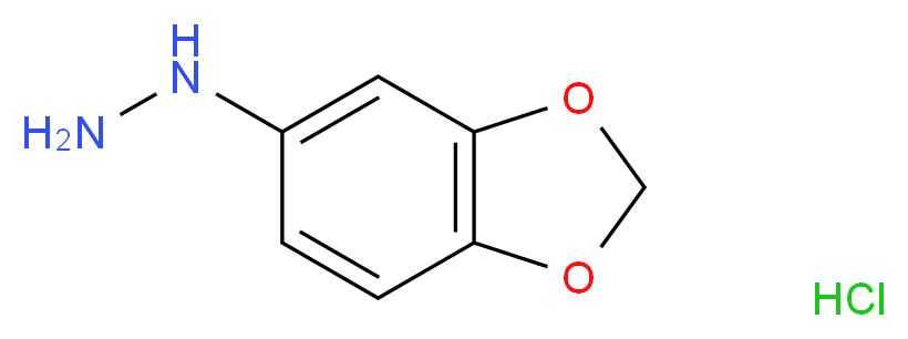 5-Hydrazino-1,3-benzodioxole hydrochloride_分子结构_CAS_40483-63-4)