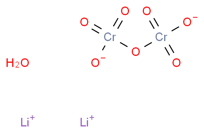 dilithium(1+) ion [(oxidodioxochromio)oxy]chromiumoylolate hydrate_分子结构_CAS_52478-50-9