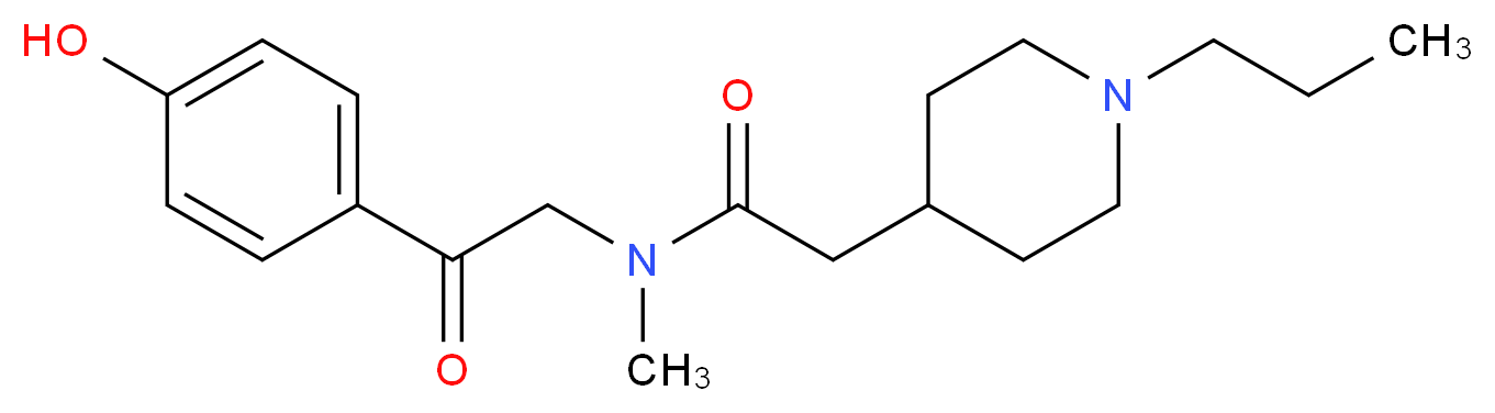 N-[2-(4-hydroxyphenyl)-2-oxoethyl]-N-methyl-2-(1-propyl-4-piperidinyl)acetamide (non-preferred name)_分子结构_CAS_)