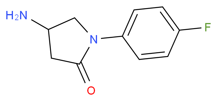 4-amino-1-(4-fluorophenyl)pyrrolidin-2-one_分子结构_CAS_1011357-90-6