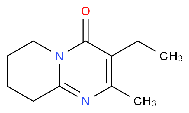 3-ethyl-2-methyl-4H,6H,7H,8H,9H-pyrido[1,2-a]pyrimidin-4-one_分子结构_CAS_70381-58-7