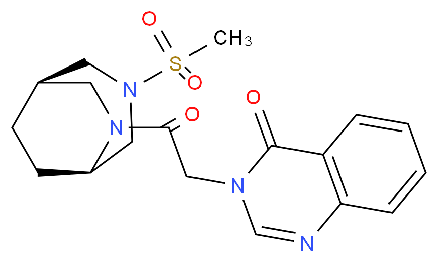 3-{2-[(1R*,5R*)-3-(methylsulfonyl)-3,6-diazabicyclo[3.2.2]non-6-yl]-2-oxoethyl}quinazolin-4(3H)-one_分子结构_CAS_)