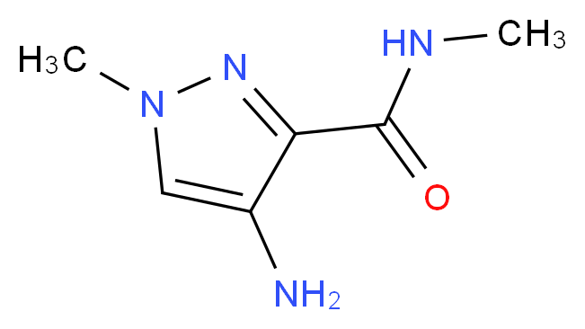 4-amino-N,1-dimethyl-1H-pyrazole-3-carboxamide_分子结构_CAS_1001500-41-9