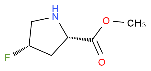 methyl (2S,4S)-4-fluoropyrrolidine-2-carboxylate_分子结构_CAS_58281-79-1