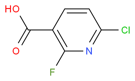 6-Chloro-2-fluoronicotinic acid_分子结构_CAS_1211578-46-9)