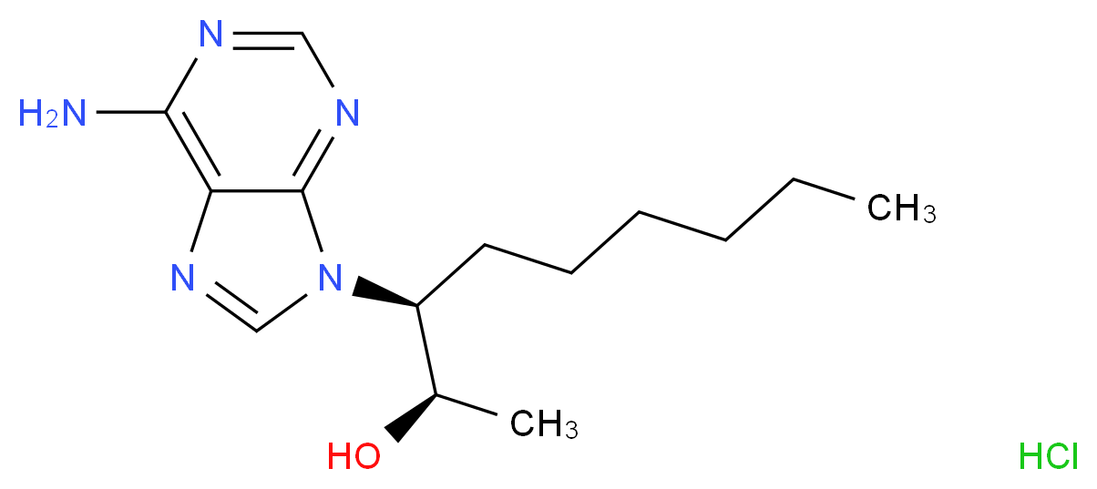 (2R,3S)-3-(6-amino-9H-purin-9-yl)nonan-2-ol hydrochloride_分子结构_CAS_81408-49-3