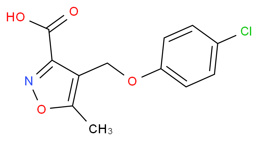 4-[(4-Chlorophenoxy)methyl]-5-methylisoxazole-3-carboxylic acid_分子结构_CAS_)