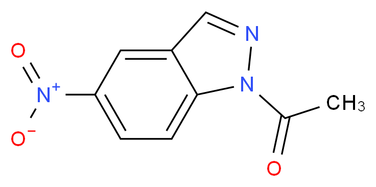 1-Acetyl-5-nitro-1H-indazole_分子结构_CAS_13436-55-0)