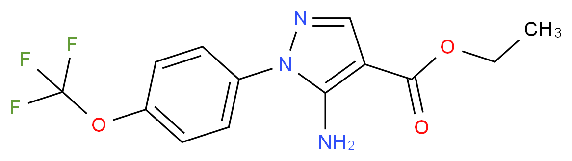Ethyl 5-amino-1-[4-(trifluoromethoxy)phenyl]-1H-pyrazole-4-carboxylate_分子结构_CAS_)