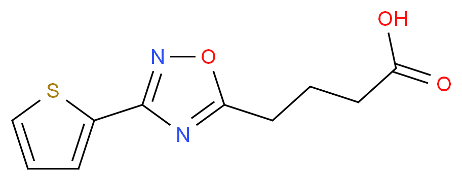 4-[3-(2-Thienyl)-1,2,4-oxadiazol-5-yl]-butanoic acid_分子结构_CAS_849925-06-0)