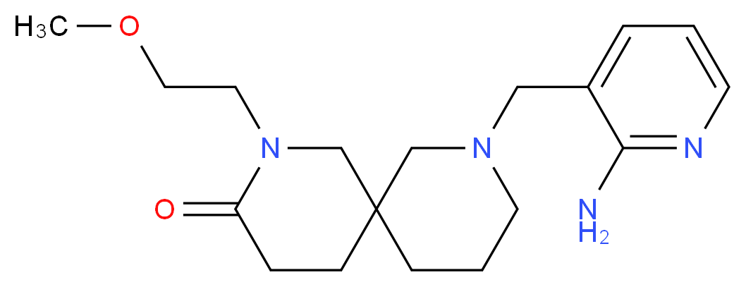 8-[(2-amino-3-pyridinyl)methyl]-2-(2-methoxyethyl)-2,8-diazaspiro[5.5]undecan-3-one_分子结构_CAS_)