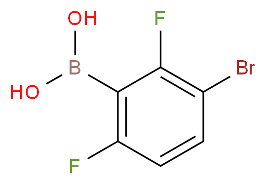 3-Bromo-2,6-difluorophenylboronic acid_分子结构_CAS_352535-84-3)