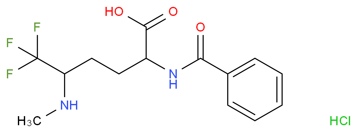 2-(benzoylamino)-6,6,6-trifluoro-5-(methylamino)hexanoic acid hydrochloride_分子结构_CAS_)