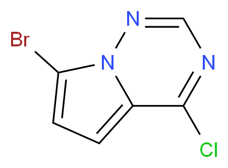 7-Bromo-4-chloropyrrolo[2,1-f][1,2,4]triazine_分子结构_CAS_1269667-51-7)