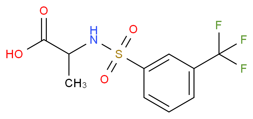 2-[3-(trifluoromethyl)benzenesulfonamido]propanoic acid_分子结构_CAS_288266-54-6