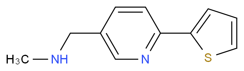 5-[(Methylamino)methyl]-2-(thien-2-yl)pyridine 97%_分子结构_CAS_886851-41-8)