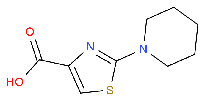 2-(piperidin-1-yl)-1,3-thiazole-4-carboxylic acid_分子结构_CAS_952182-68-2