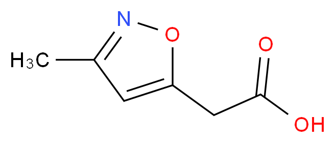 (3-Methylisoxazol-5-yl)acetic acid_分子结构_CAS_19668-85-0)