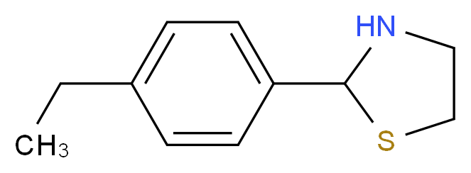 2-(4-Ethylphenyl)-1,3-thiazolidine_分子结构_CAS_145300-46-5)