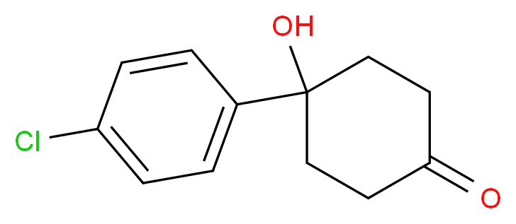 4-(4-chlorophenyl)-4-hydroxycyclohexan-1-one_分子结构_CAS_36716-71-9