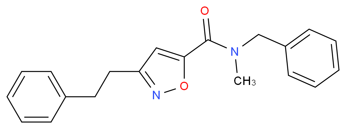 N-benzyl-N-methyl-3-(2-phenylethyl)-5-isoxazolecarboxamide_分子结构_CAS_)
