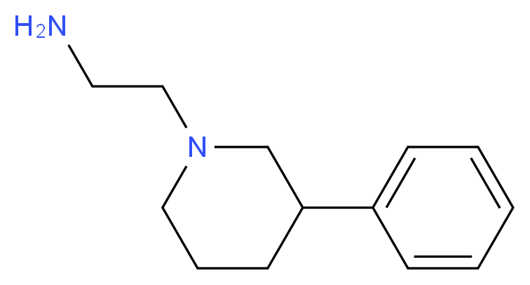 2-(3-phenylpiperidin-1-yl)ethan-1-amine_分子结构_CAS_862718-71-6