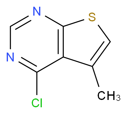 4-Chloro-5-methylthieno[2,3-d]pyrimidine_分子结构_CAS_43088-67-1)