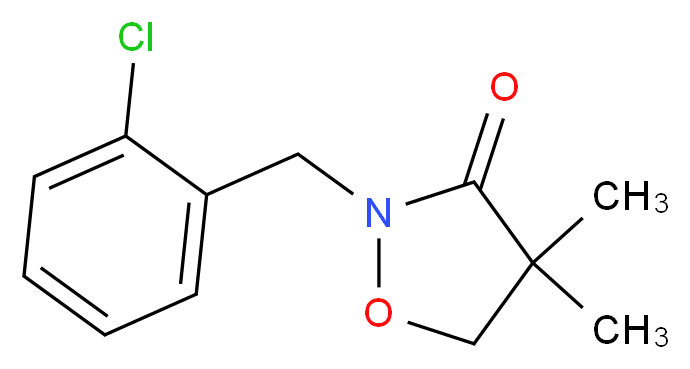 2-[(2-chlorophenyl)methyl]-4,4-dimethyl-1,2-oxazolidin-3-one_分子结构_CAS_81777-89-1